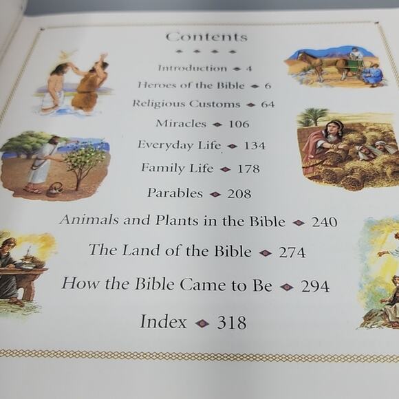 Children’s Book Of The Bible 1998 Vintage Illustrated Gold Edges Made In USA - Picture 10 of 16